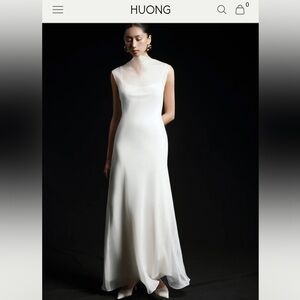 HUONG Elegant White Wedding Dress